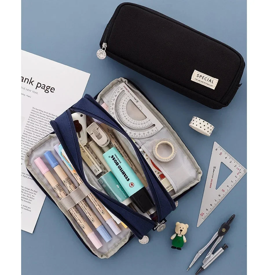 Creative Pencil Case Cute Boy Girl Kawaii Pencil Cases Storage Kids Pen Bag Large Big Stationery Box School Students Supplies