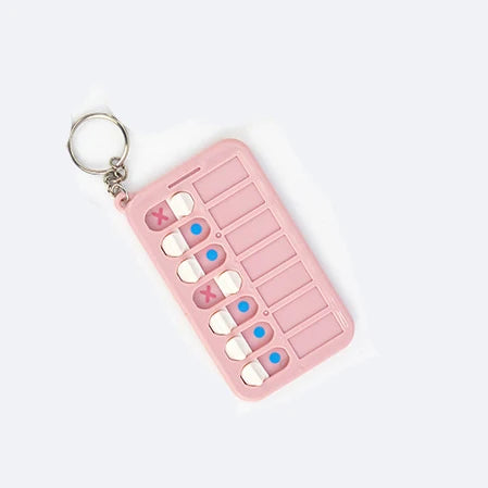 Kids Self-Discipline Checklist Memo Board Portable Keychain Visual Habit Tracker for Children Daily Task