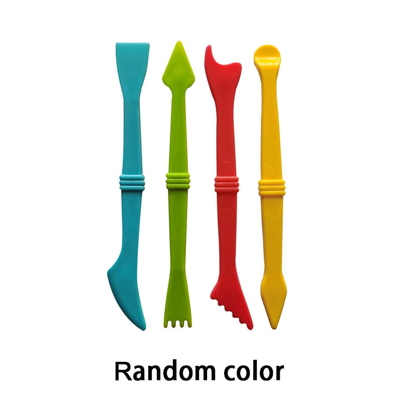 Children DIY Play Dough Tools Set Creative Plastic Cutters Rollers Molds Playdough Decorative Accessories Toddler Kids Toys Gift