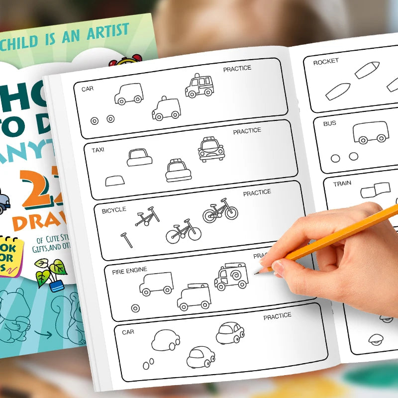 Kids' How to Draw Anything Activity Book 222 Cute Step-By-Step Drawing Projects Ideal for Young Creators & Art Beginners