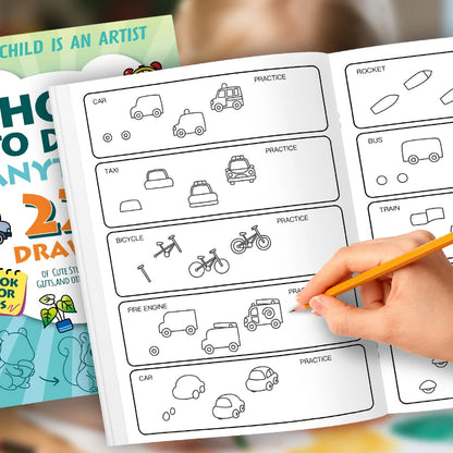 Kids' How to Draw Anything Activity Book 222 Cute Step-By-Step Drawing Projects Ideal for Young Creators & Art Beginners
