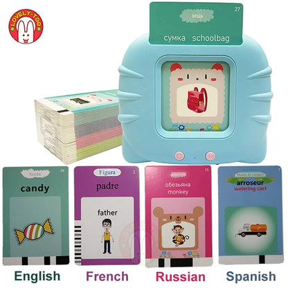 Kids Montessori Toys English Learning Card with Children Stories in Spanish Russian Alphabet French - Educational Teaching Tool