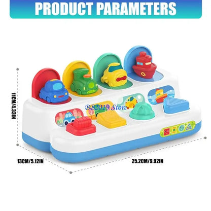 Q0KB Creative Popup Activity Box Learning Toy For Toddler Safe Interactive Play Color Matching Fine Motor Skill Exercise Toy