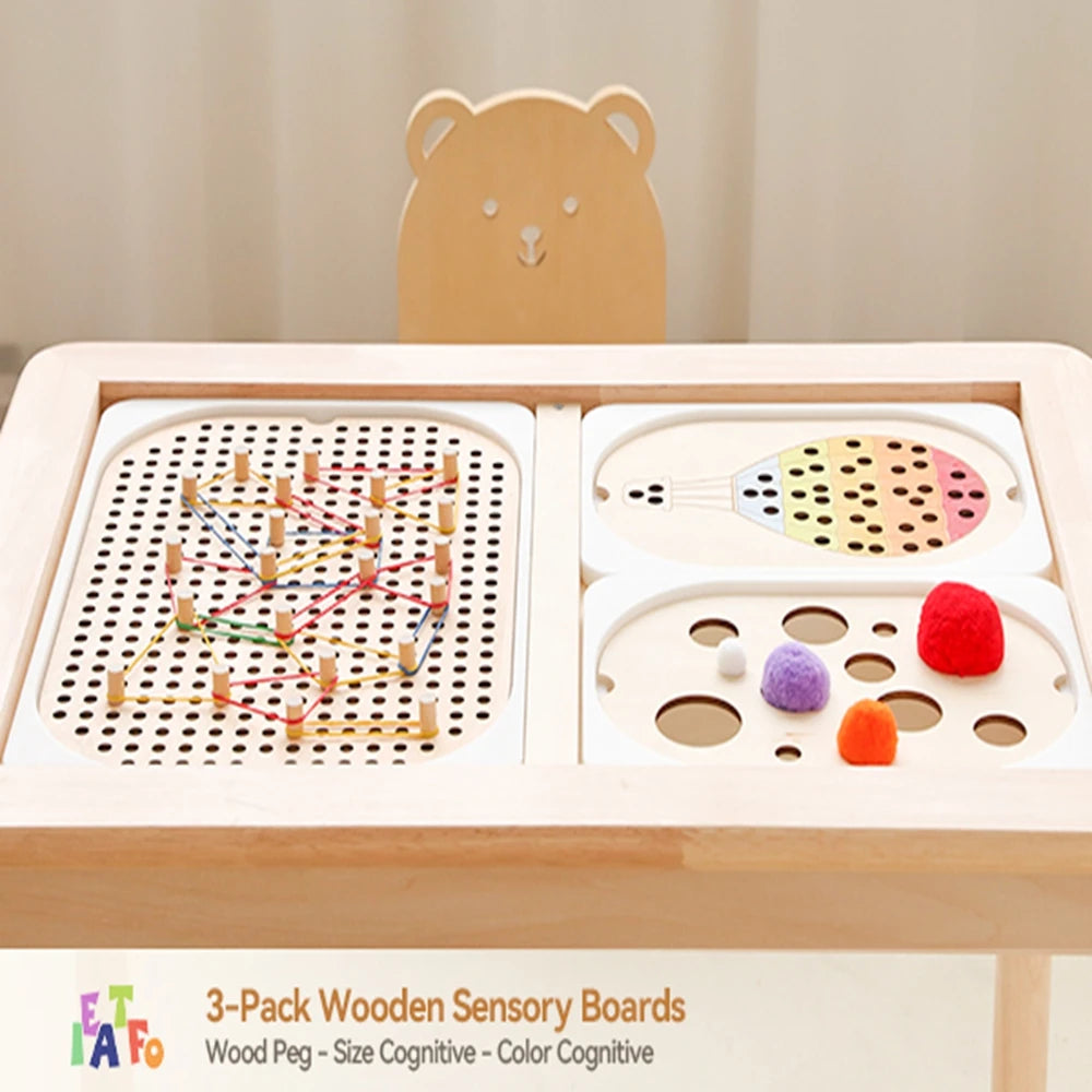Montessori Sensory Tray Board Game,Early Educational Toys for Children Fine Motor skill Training Toys Sort Sensory Baby Toy Gift