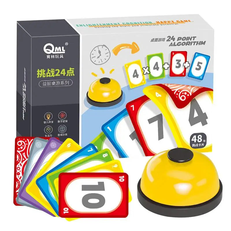 Children's Intelligence Training Card 24 Point Math Addition Subtraction Arithmetic Quick Calculation Toy Family Party Games