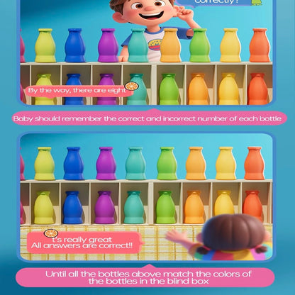 Learning Children's early childhood education guess fun drink color pair toy memory training parent-child interactive board game
