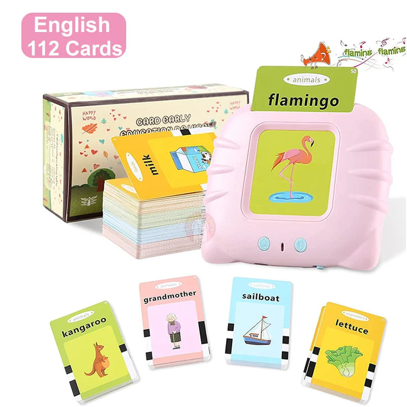 Kids Montessori Toys English Learning Card with Children Stories in Spanish Russian Alphabet French - Educational Teaching Tool