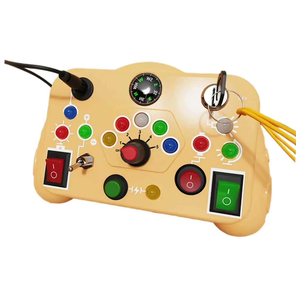 Montessori Busy Board Sensory Toys LED Light Switch Control Board Portable Electric Puzzle Early Educational Puzzle Toy for Kids
