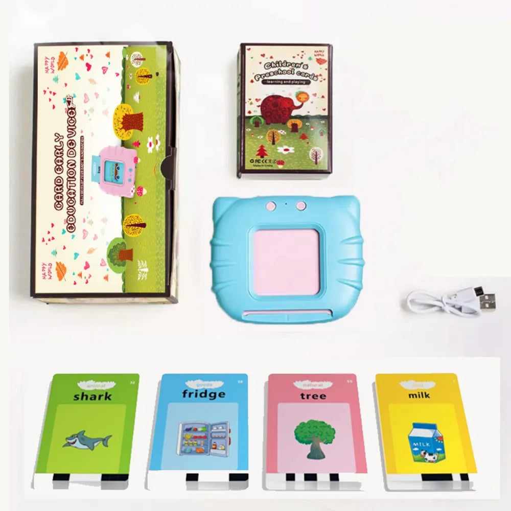 Early Educational Electronic Cards Book Language Learning 224 Objects English Flashcards Animals 112 Cards Talking Flash Cards