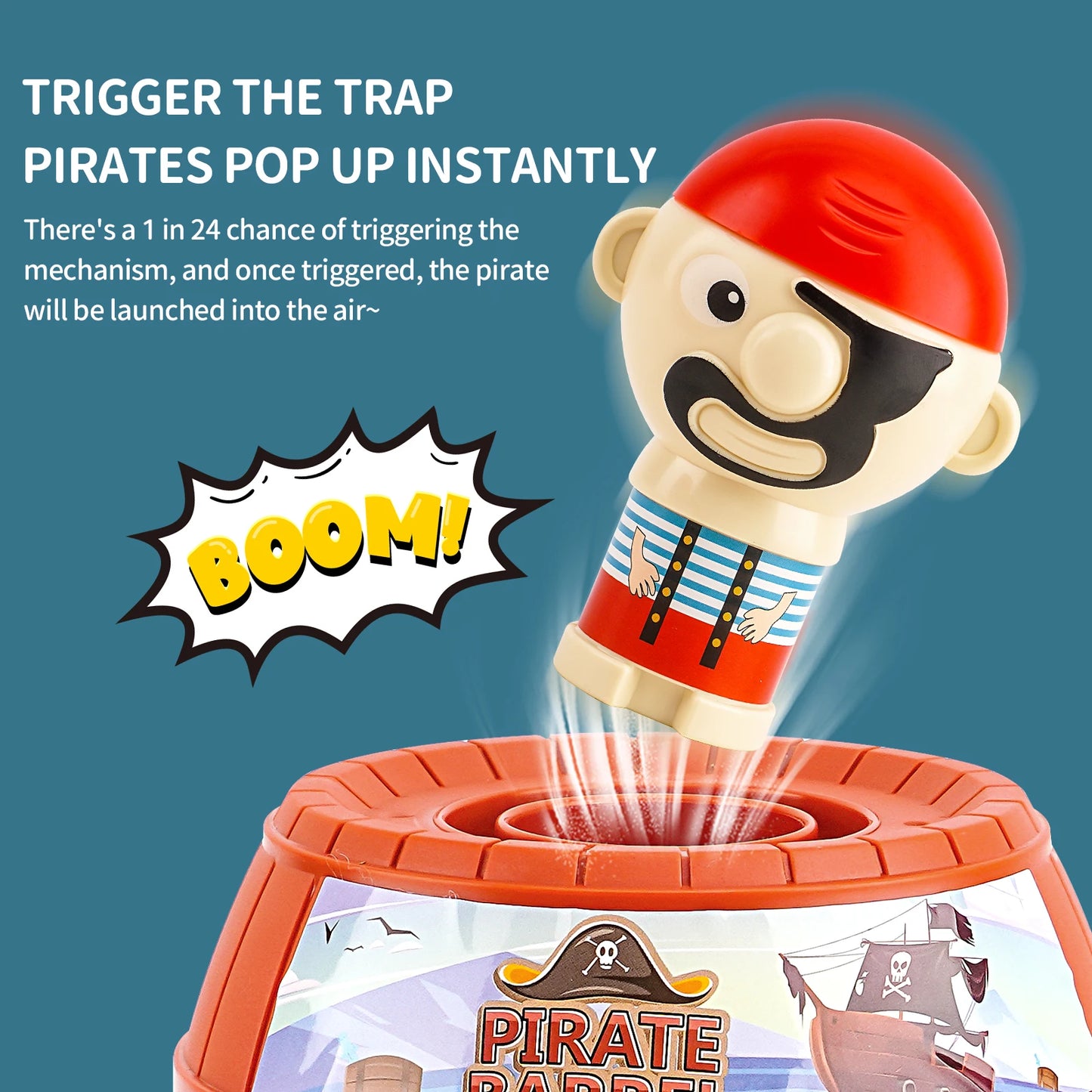 Pirate Bucket Desktop Trick And Arrow Bucket Toy Creative Parent Child Interactive Game For Children Aged 3 And Over