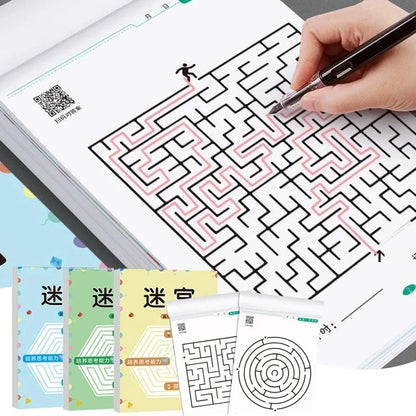 Kid's Maze Game Book Student Concentration Training Book Intellectual Development Educational Early Learning Toys Kids Gifts