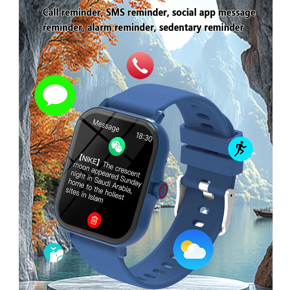 Smart Watch Kids 1.83''HD Screen Multi-mode Sport Fitness Tracker Smartwatch Camera Music Control Bluetooth Call Boys Girls Gift