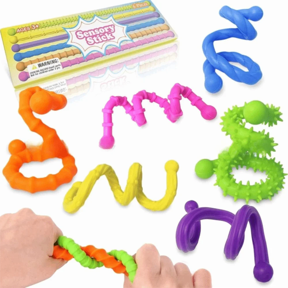 Textured Relaxation Toys Travel Activity Student Focus Sensory Sticks Autism Friendly Classroom Use Calming Sensory To