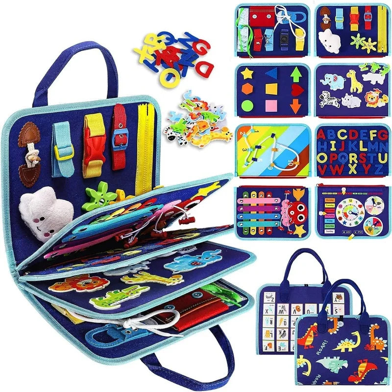 Montessori Busy Board Early Education Board Children's Learning Enlightenment Teaching Aids Learning Board Baby's Toys