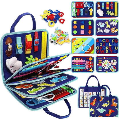 Montessori Busy Board Early Education Board Children's Learning Enlightenment Teaching Aids Learning Board Baby's Toys