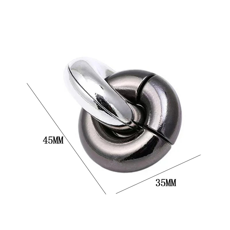 Mind Challenge Magic Baffling IQ Metal Brainteaser Puzzles For Kids Adults Unlock Interlocking Games Logic Test Educational Toys