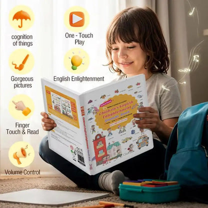 500+ Words Audio Learning Book Early Education Learning Machine Interactive Point-and-read Sound Book English Words