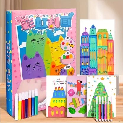 Scratch Art for Kids, Rainbow Scratch Paper Crafts - DIY Drawing Toys to Develop Creativity and Fine Motor Skills, Perfect Gift