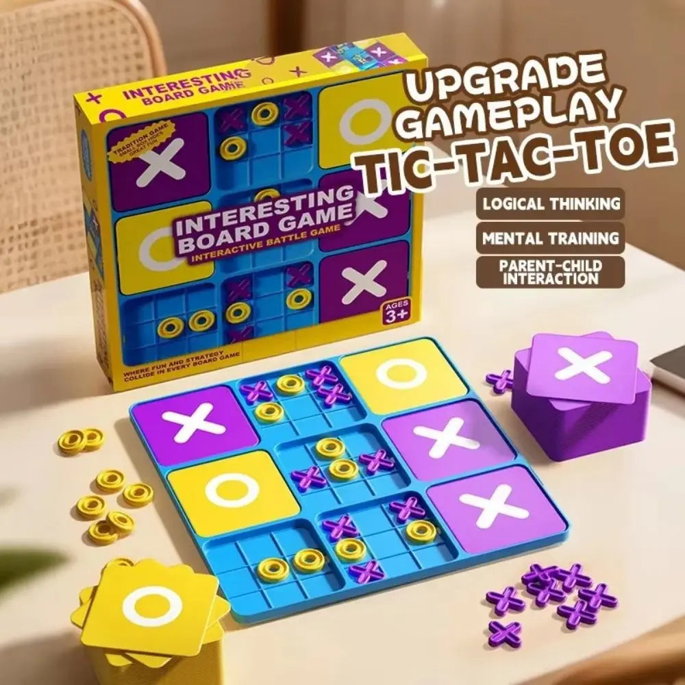Creative Tic Tac Toe Board Game Funny Montessori Montessori Puzzle Table Game Cognitive Development Thinking Exercise