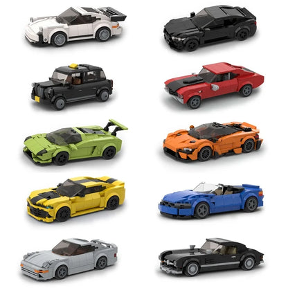 Creative Racing Series Building Blocks Toy Luxury Sports Car Model Building Set for Kids Educational Block Toy Birthday Gifts