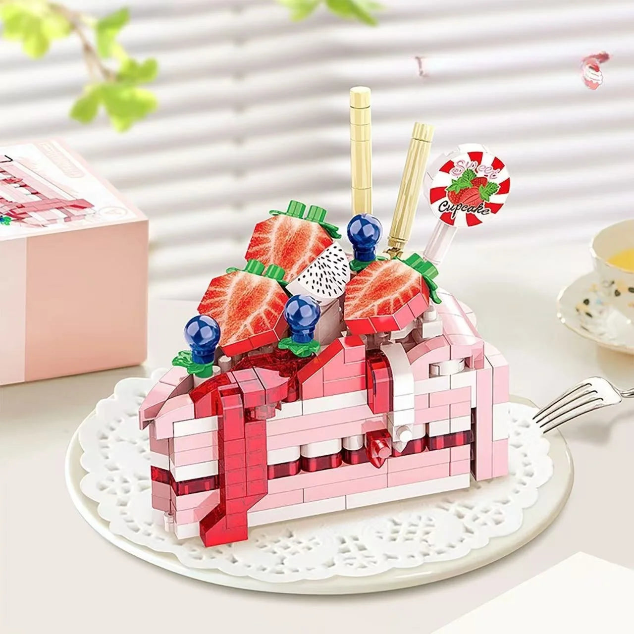 Creative DIY Birthday Cake Building Blocks Mini Assembly Bricks Educational Toy, For Boys Girls Kids Children, Birthday Party Gi