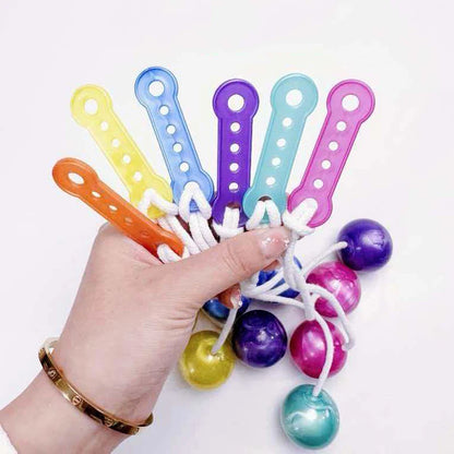 Novelty Clackers Balls on a String Vintage Fidget Sensory Toys for Kids & Adults with Autism ADHD Anxiety Relief Gifts