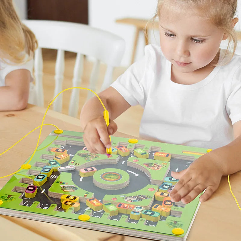 Montessori Magnetic Alphabet Maze Board Fine Motor Skills Educational Toys for Preschool Learning Activities Travel Toys Gifts