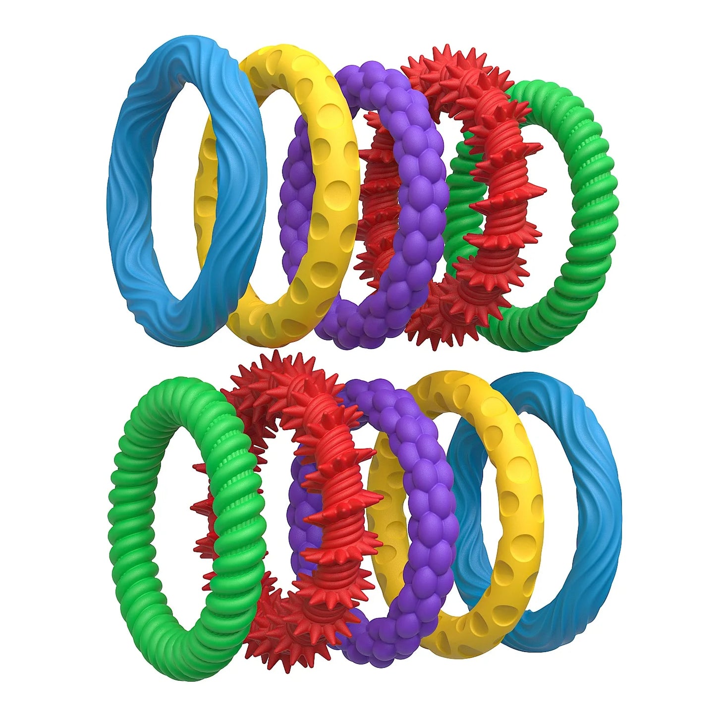 Sensory Ring,EDC Anti Stress Relief Toys,Fidgeting Antistress Anxiety Sensory Toy for Adult Kids Children Autism ADHD 5 Packs