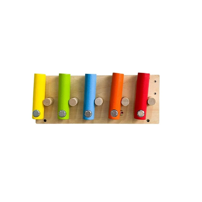 Kindergarten Montessori Busy Board  Accessories Caterpillar Gear LED Lamp Bell Roller Counting Bead Wall Toy Educational Toy