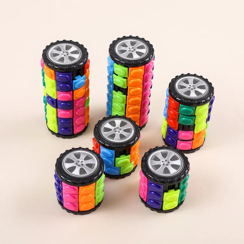 Creative 3D Interest Rotating Sliding Magic Cube Color Desk  Decompression Puzzle  Child Puzzle Toy Parent-child Prop Gift