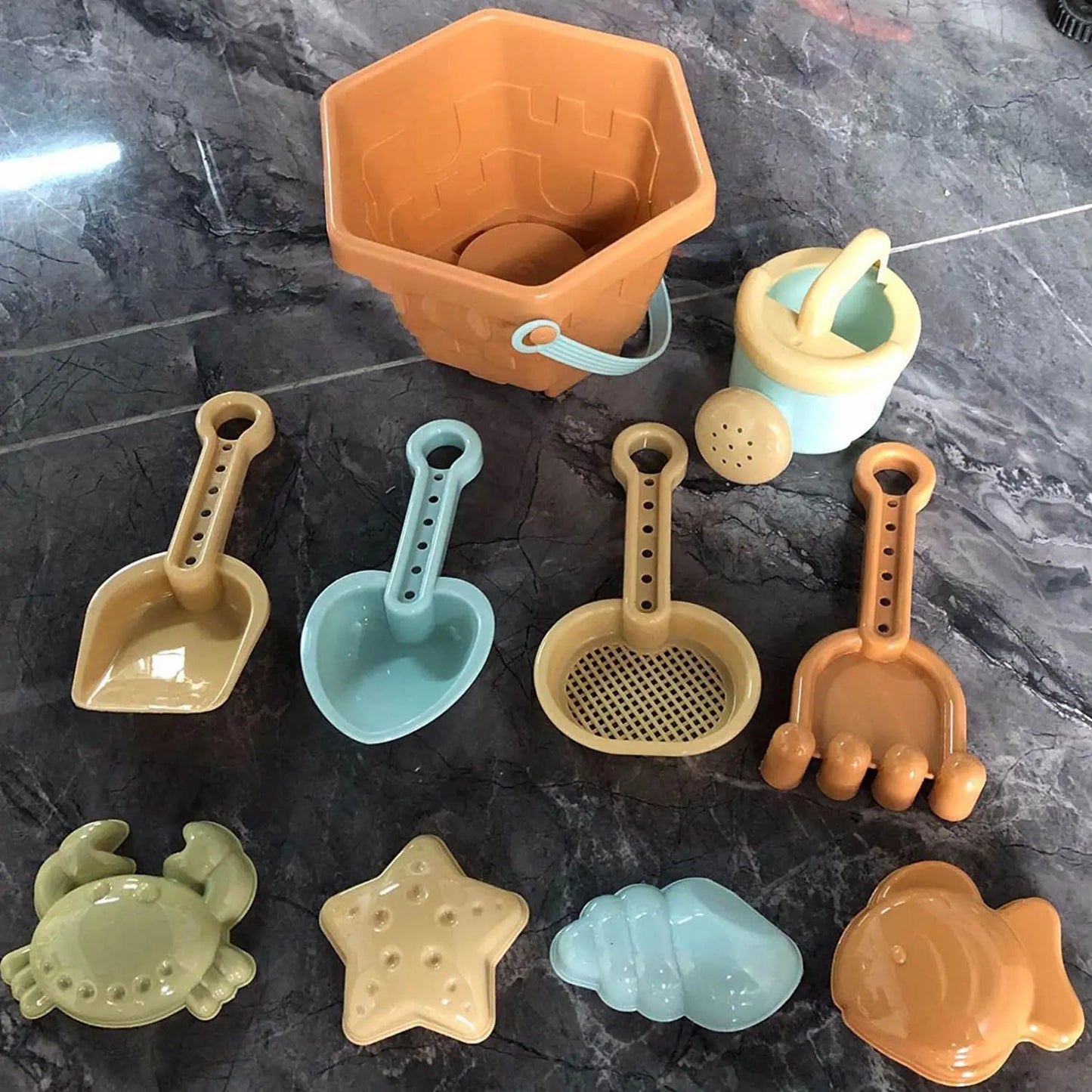 Baby Beach Toys Children Outdoor Games Sand Play Set Infants Digging Sand Plastic Shovels Buckets Water Play Beach Toys for Kids