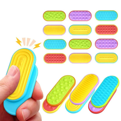 6/12/18PCS Silicone Sensory Strip Fidget Toys Kids Autism Decompression Calming Fidgeting Toy Adults  Anxiety Relief Sensory Toy