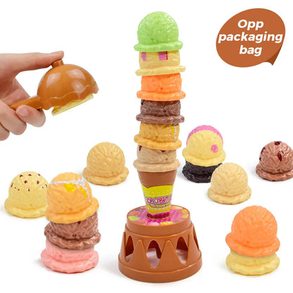 Children Simulation Food Kitchen Toy Ice Cream Stack Up Play Kids Pretend Play Toys