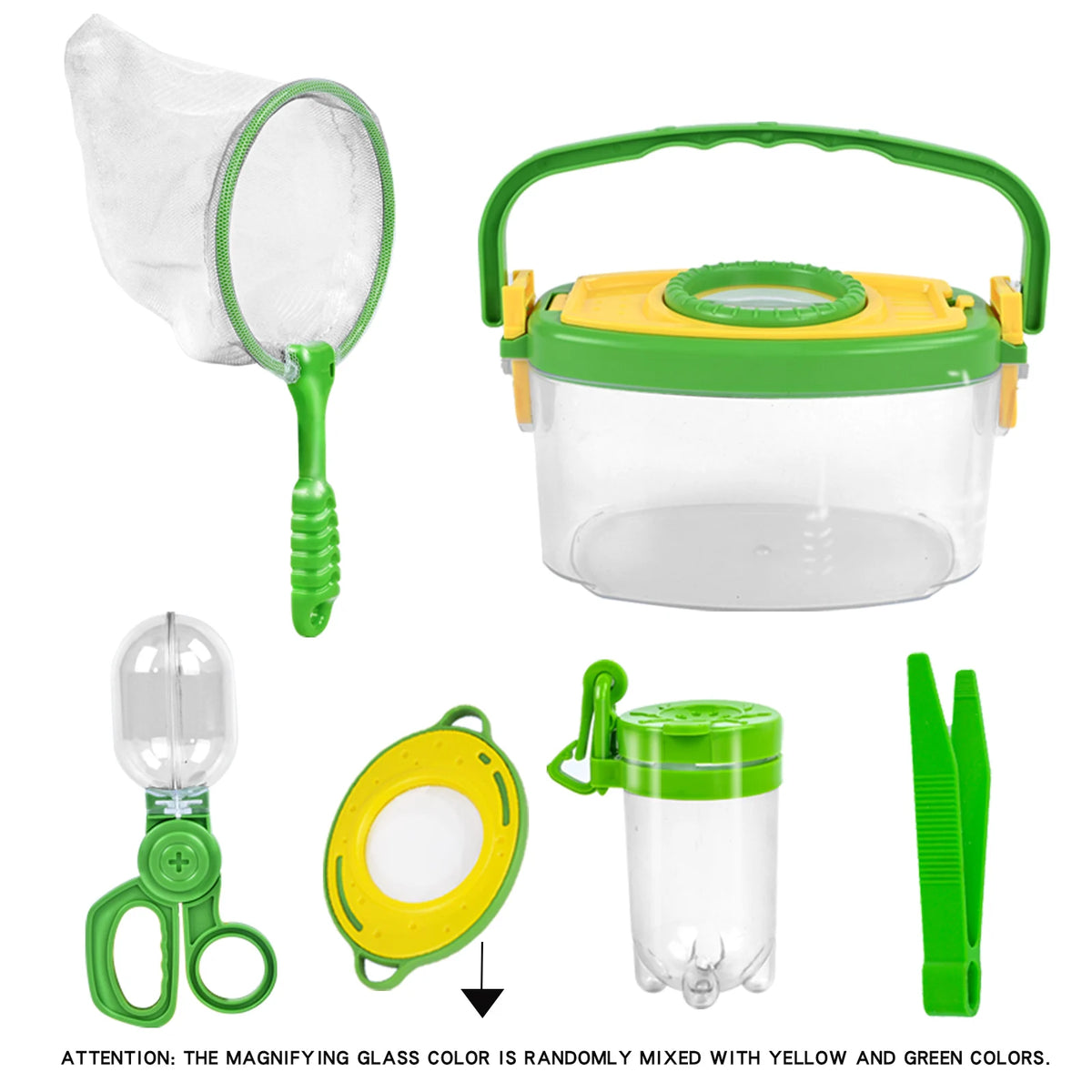 Outdoor Exploration Magnifying Glass, Insect Handheld Observation Box, Capture Tool, Butterfly Net Cage, Insect Trap, Clamp