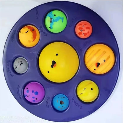 Baby Sensory Simple Dimple Planet Push Bubble Fidget Toy Autism Needs Squishy Stress Reliever Toys For Children Kids Gift