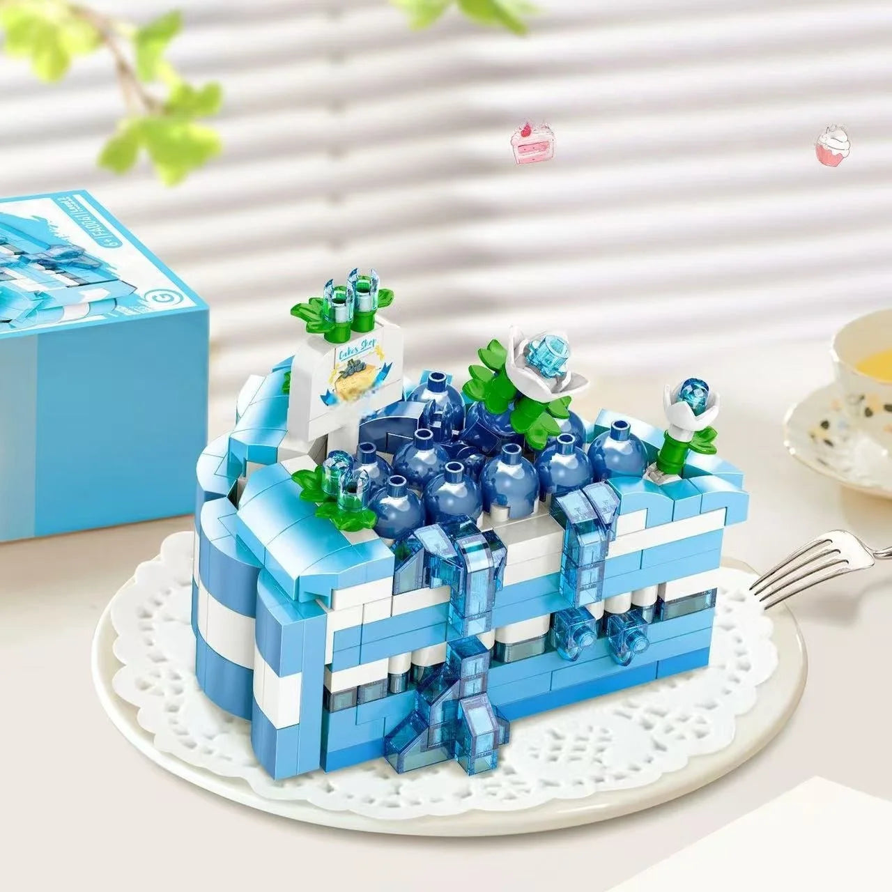 Creative DIY Birthday Cake Building Blocks Mini Assembly Bricks Educational Toy, For Boys Girls Kids Children, Birthday Party Gi