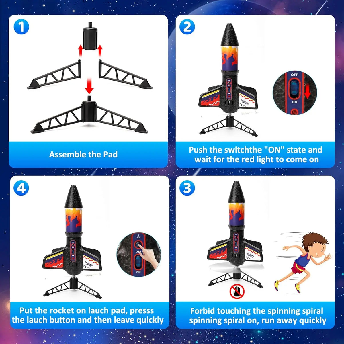 Kid Electric Rocket Launcher Toys Outdoor Model Rocket Kit Exploration Skyrocket With Parachute Game for Boy Girl