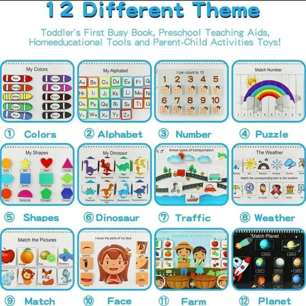for Toddlers My Preschool Busy Book Learning Activities Education Workbook Preschool Busy Book Creative Gift