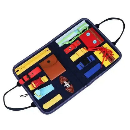 Montessori Busy Board Travel Sensory Book Educational Activities for Learning Fine Motor Skills Best Gifts Kids Boys Girls