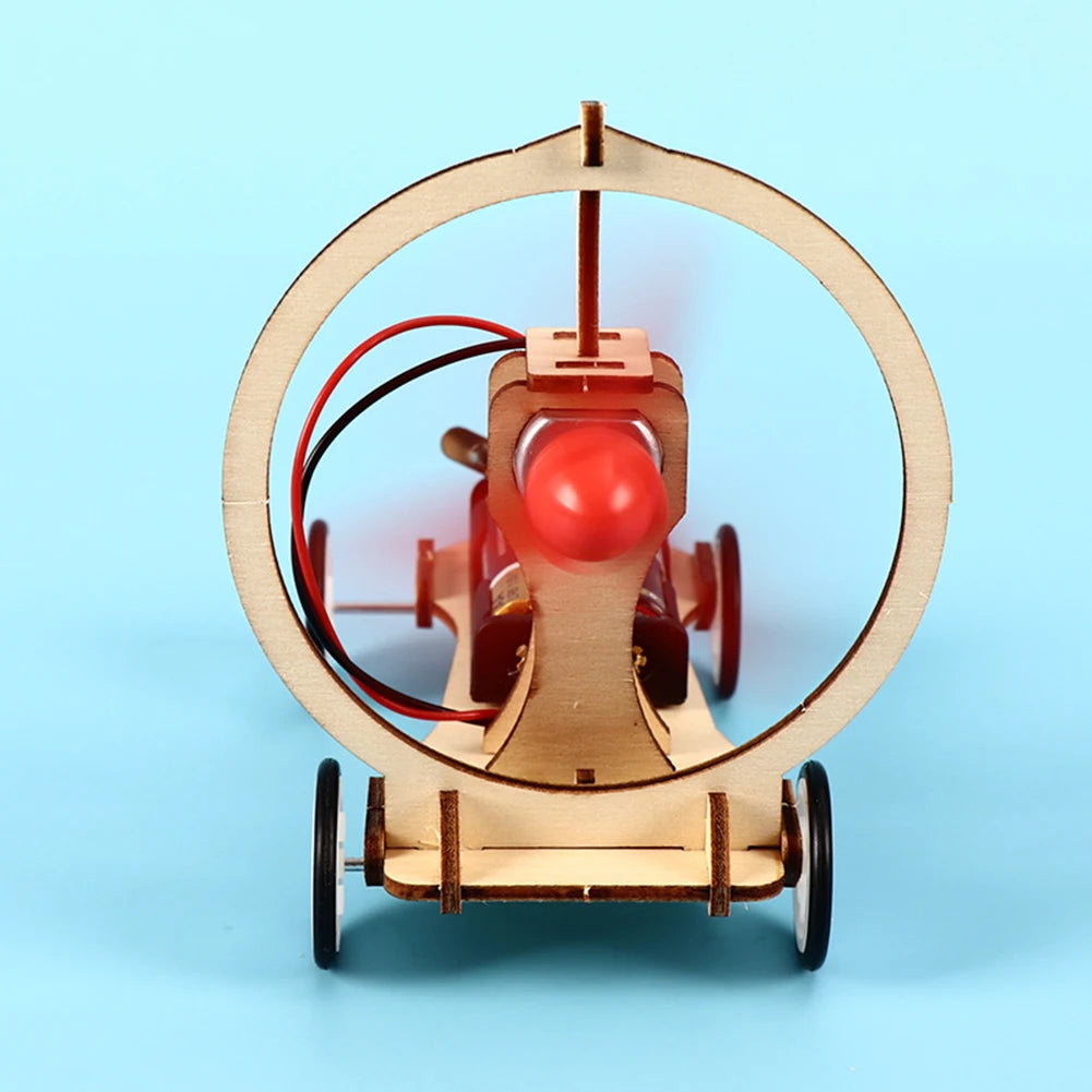 DIY Electric Wind Car Toys Kids Students Physical Science Experiments Learn Kit Interest Training Intelligence Development