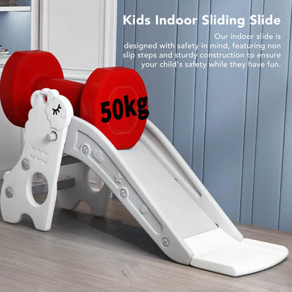 Kids Indoor Sliding Slide Freestanding Folding 2 Stairs Stable Base Climber Play Slide for Toddlers Children Climber Play Slide