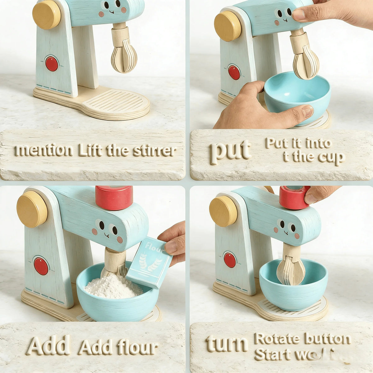 Hands-On Kids Kitchen Helper Set: Realistic Play Food & Interactive Cooking Toys for Imaginative Pretend Play Fun Wooden Toys