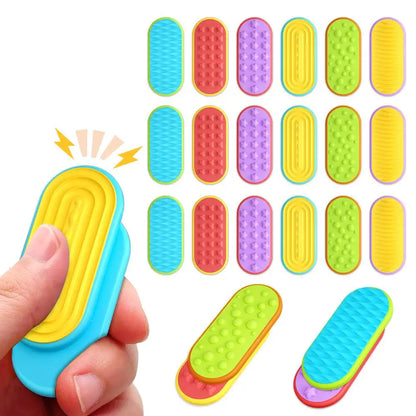 6/12/18PCS Silicone Sensory Strip Fidget Toys Kids Autism Decompression Calming Fidgeting Toy Adults  Anxiety Relief Sensory Toy