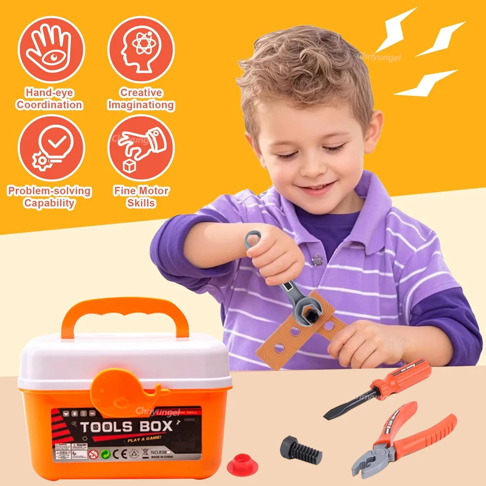 Kids Tool Set Toys 38/41/42 PCS Pretend Play Repair Construction Tool Kit for Toddlers Educational Learning Toys Boys Girls Gift
