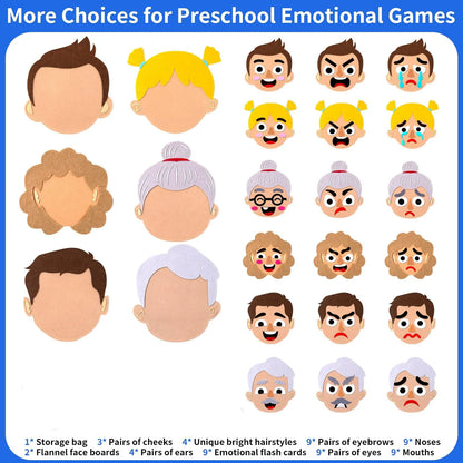 Montessori Social Emotional  Boards Sensory Toys  for Kids & Toddlers, Emotional Learning Activities for Boys  & Girls