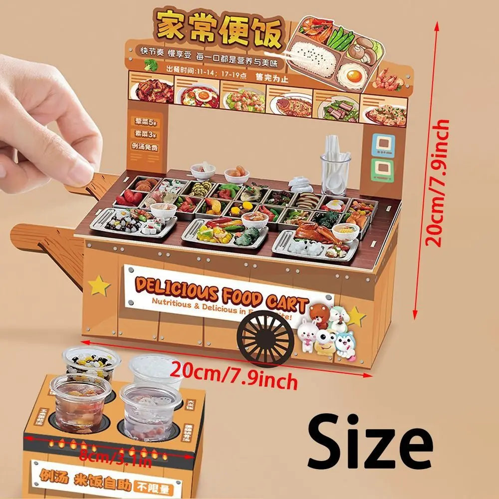 3D Pretend Play Kitchen Toys Creative DIY Mini Fast Food Model Toy Funny Reusable Cooking Interactive Toys Children Gifts