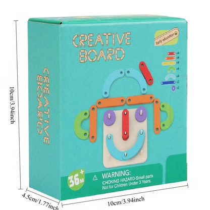 Creative Pegboard Toy Kids Hand Coordination Training Desktop Game Parent Interactive Early Learning Playset