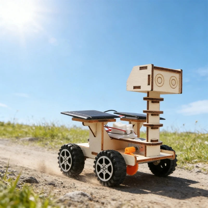 Solar Powered Moon Vehicle Education Science Project Kits Kids Early Learning Toy