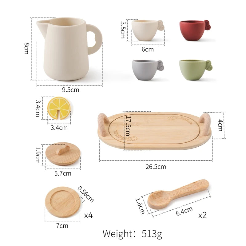 BPA-Free Wooden Activity Table Accessories Sensory Fine Motor Skills Training Family Role-Playing Toys Early Learning Toys Gifts