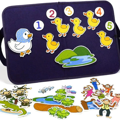 Preschool Educational Playset, Creative Learning Tool, Craft Toy Gifts for Kids, Felt Boards & Storytelling Board